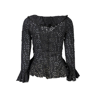 Blusa de mujer de poliamida negra