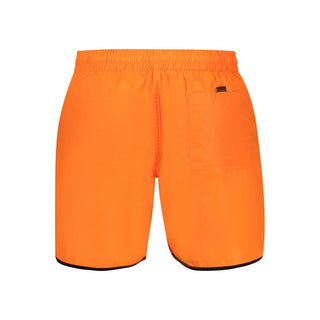 Bóxer de baño para hombre de poliamida naranja