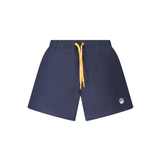 Bóxer de baño de nailon azul para hombre