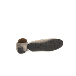 Herren-Loafer aus grauem Rindsleder