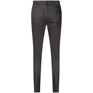 Jeans de algodón negro para mujer