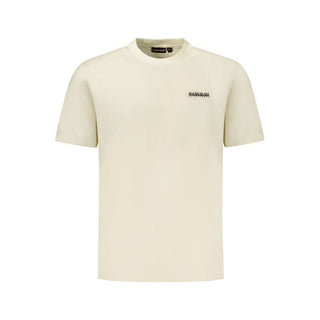 Beiges Baumwoll-Herren-T-Shirt