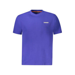 Blaues Baumwoll-Herren-T-Shirt