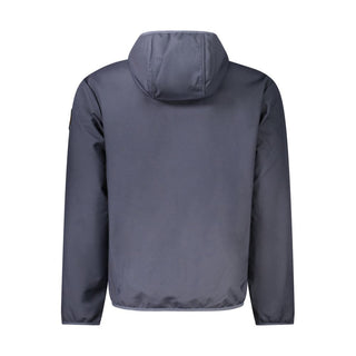 Blu Polyester Men's Jacket