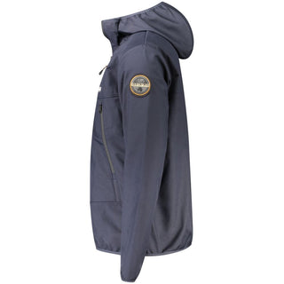 Blu Polyester Men's Jacket