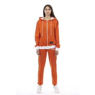 Orange Cotton Women Sweater