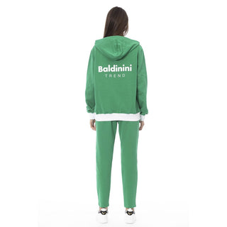 Suéter de algodón verde para mujer