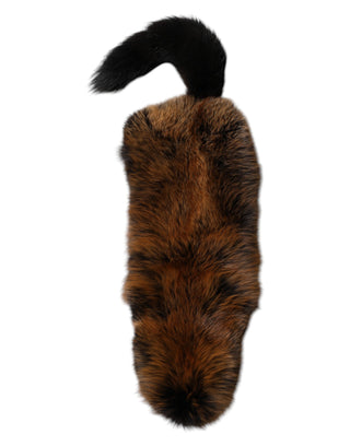 Brauner Rotfuchs-Pelz-Halswärmer Schal aus Kaschmir