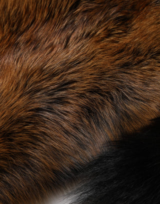 Brauner Rotfuchs-Pelz-Halswärmer Schal aus Kaschmir