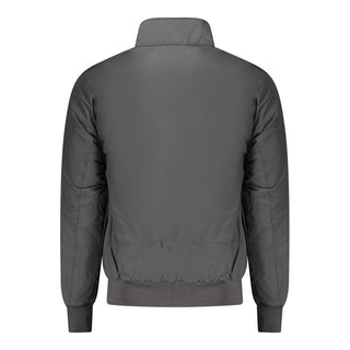 Black Polyester Men Jacket