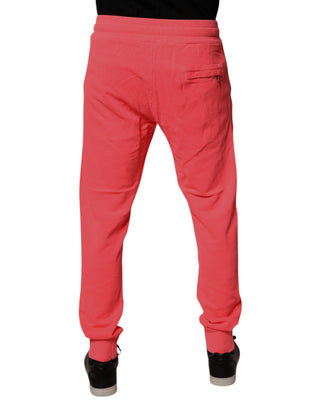 Neonrote Baumwoll-Jogger-Sweatpants für Herren