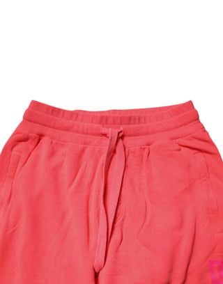 Neonrote Baumwoll-Jogger-Sweatpants für Herren