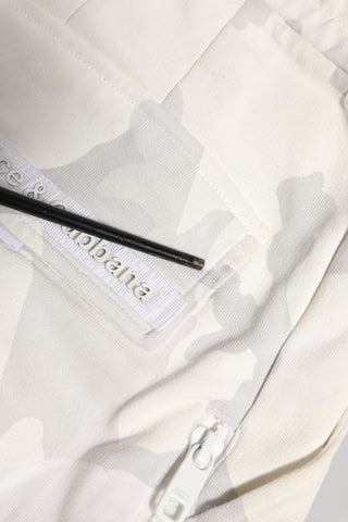 Weiße Camouflage Cargo Jogger Sweatpants Hose