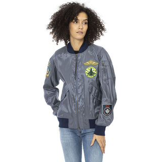 Chaqueta para mujer de poliamida azul claro