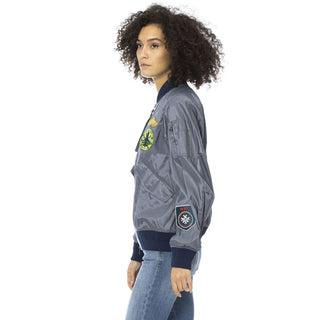 Chaqueta para mujer de poliamida azul claro