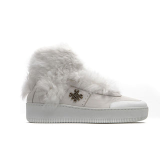 Weiße Baumwoll-Sneaker für Damen