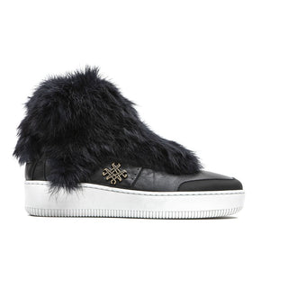 Blaue Baumwoll-Sneaker für Damen