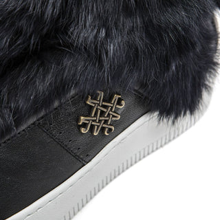 Blaue Baumwoll-Sneaker für Damen