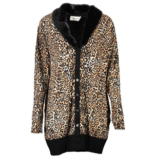 Schwarzer Damen-Cardigan aus Viskose
