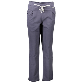 Blue Cotton Women's Trouser