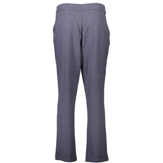 Blue Cotton Women's Trouser