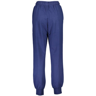 Pantalones deportivos de algodón azul para mujer