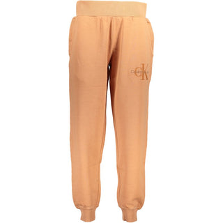 Orangefarbene Damen-Jogginghose aus Baumwolle