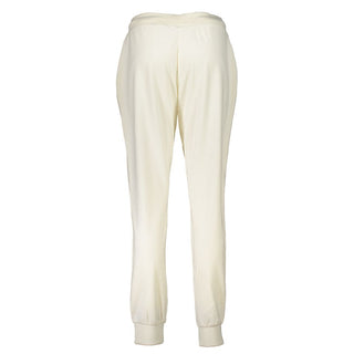 Pantalón de chándal de poliéster blanco para mujer
