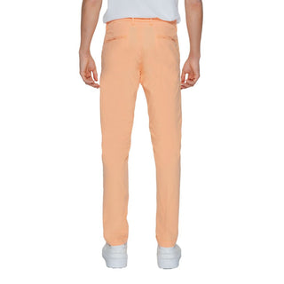 Orangefarbene Baumwoll-Chino-Hose