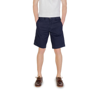 Blue Cotton Bermuda Shorts