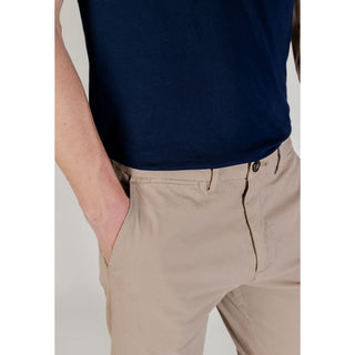 Beige Skinny-Hose aus Baumwolle