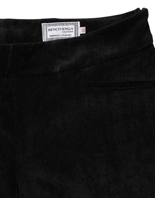 Pantalones de vestir negros de talle alto y pierna recta