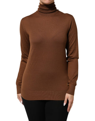 Brauner Kaschmir Rollkragenpullover