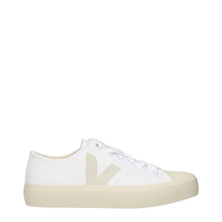 Zapatillas bajas de tela blanca
