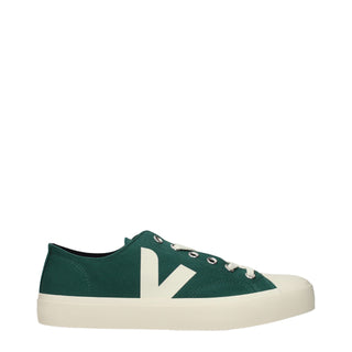 Zapatillas bajas de tela verde