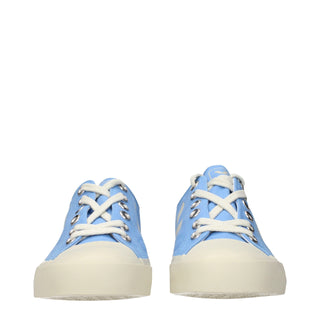 Zapatillas bajas de tela azul claro