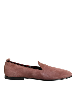 Pink Suede Loafers Formal Men Dress Shoes