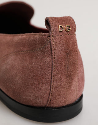 Pink Suede Loafers Formal Men Dress Shoes