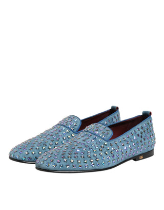 Blauer Wildleder-Herren-Slipper mit Nieten