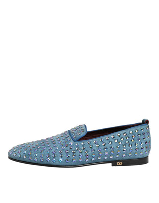Blauer Wildleder-Herren-Slipper mit Nieten