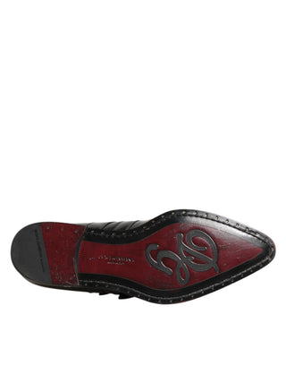 Schwarz-blaue verzierte MONKSTRAP Business-Schuhe