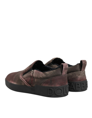 Mehrfarbige Baumwolle Low Top Slip On Herren-Sneaker Schuhe