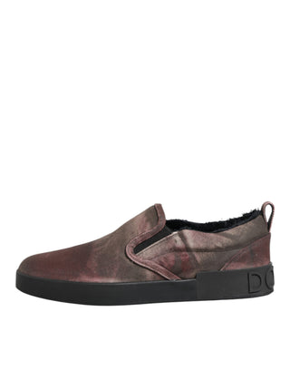 Mehrfarbige Baumwolle Low Top Slip On Herren-Sneaker Schuhe