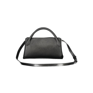 Bolso negro de poliuretano para mujer