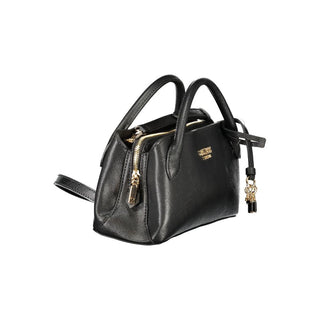 Bolso negro de poliuretano para mujer