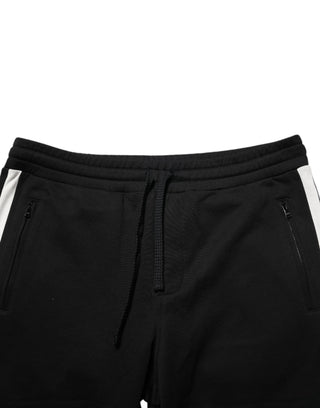 Schwarze Baumwoll-Jogginghose