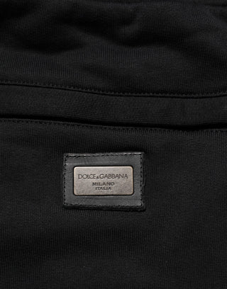 Schwarze Baumwoll-Jogginghose