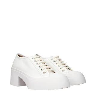 Zapatillas blancas de plataforma de cuero