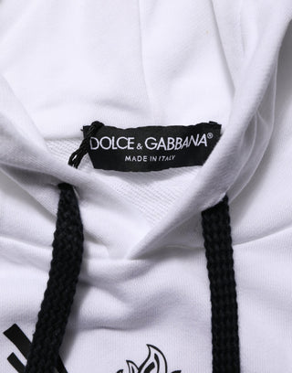 Sudadera con capucha blanca con Sagrado Corazón  
