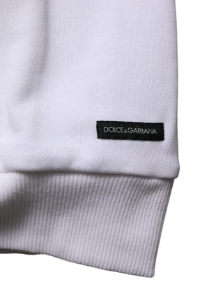 Sudadera con capucha blanca con Sagrado Corazón  